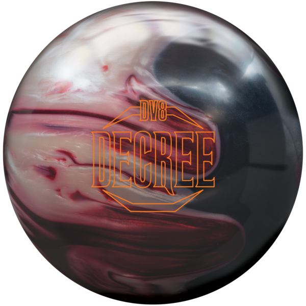 Decree Pearl Bowling Ball in Red, White, and Black