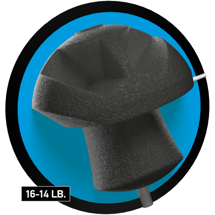 The Heckler Hybrid core for sixteen to fourteen pound bowling balls.