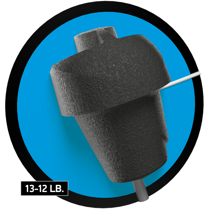 The Heckler Hybrid core for thirteen to twelve pound bowling balls.